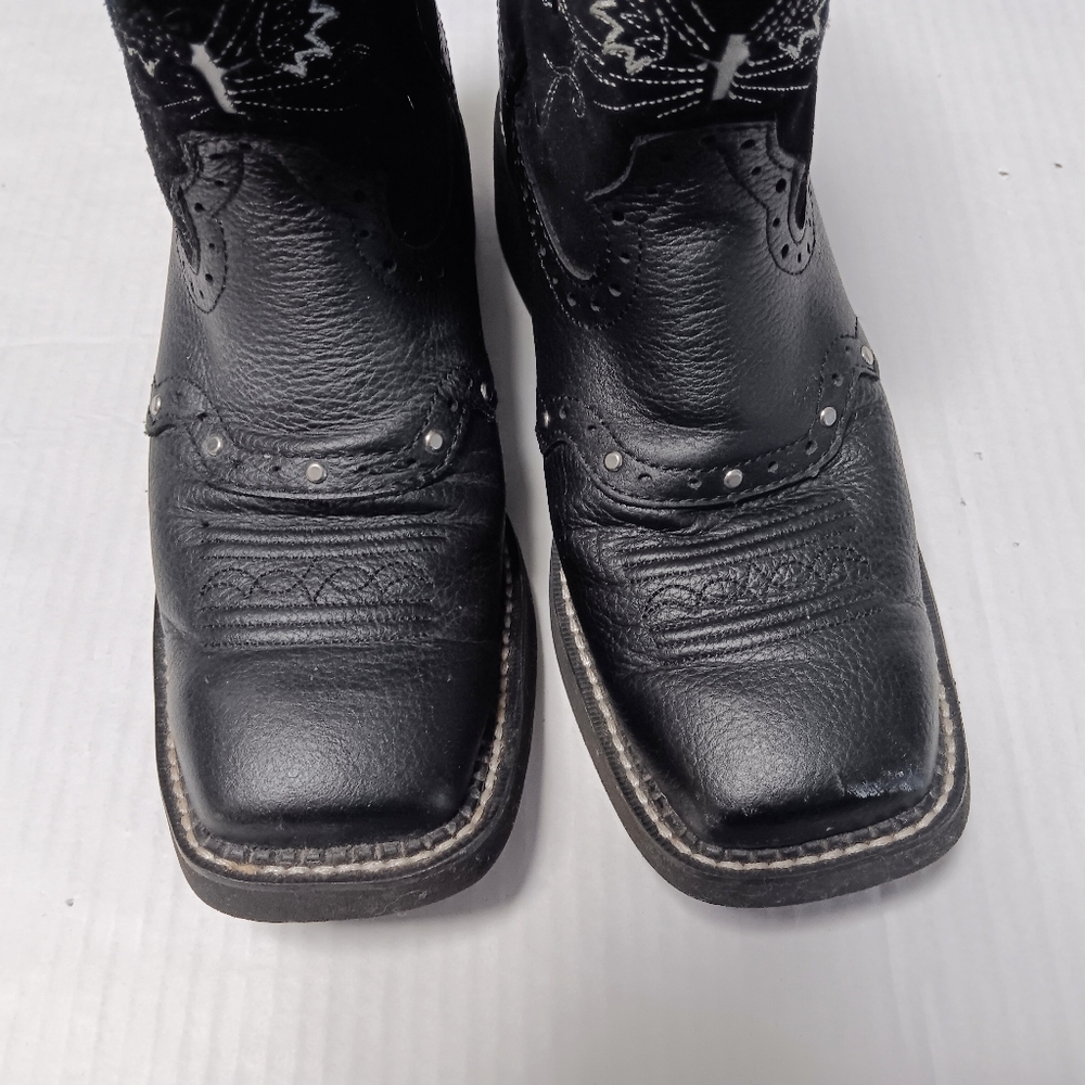 JUSTIN GYPSY Mandra black leather women's boots, 8B - Picture 14 of 16